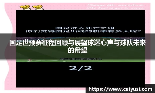 国足世预赛征程回顾与展望球迷心声与球队未来的希望